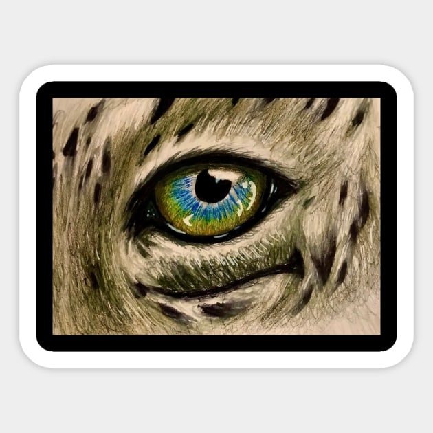 Leopard’s Eye Sticker by Saquanarts